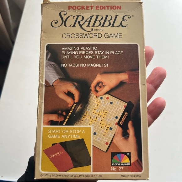 Vintage Scrabble Pocket Edition Board Game Travel Word Game - Picture 5 of 11